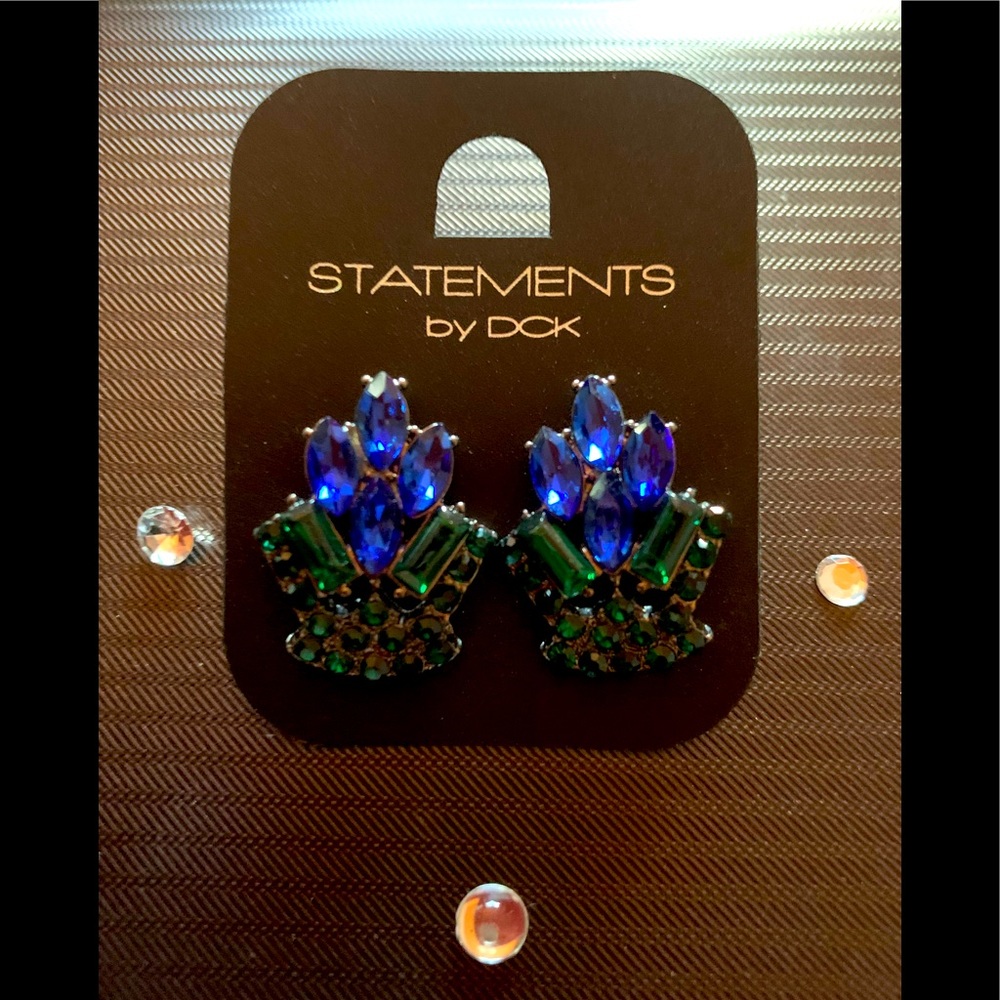Statements by DCK earrings in Blue and Green